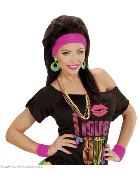 Boucles d'oreilles rose néon