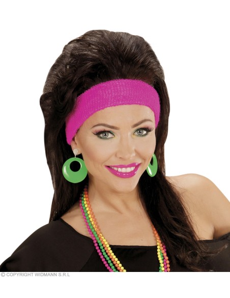 Boucles d'oreilles rose néon