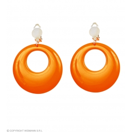 Boucles d'oreilles orange néon