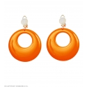 Boucles d'oreilles orange néon