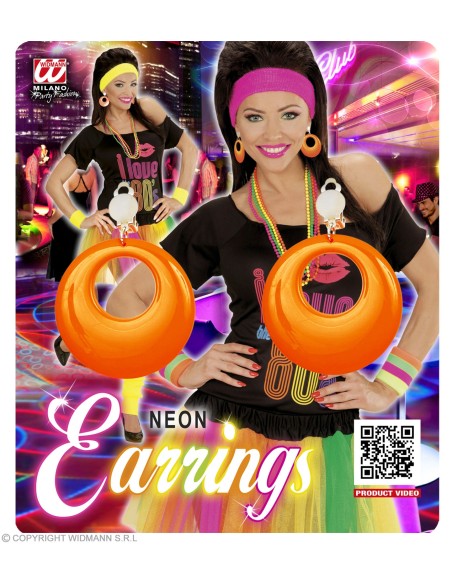 Boucles d'oreilles vert néon