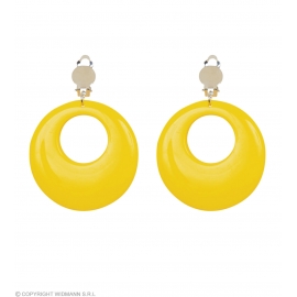 Boucles d'oreilles jaune néon