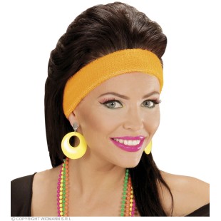 Boucles d'oreilles orange néon 2