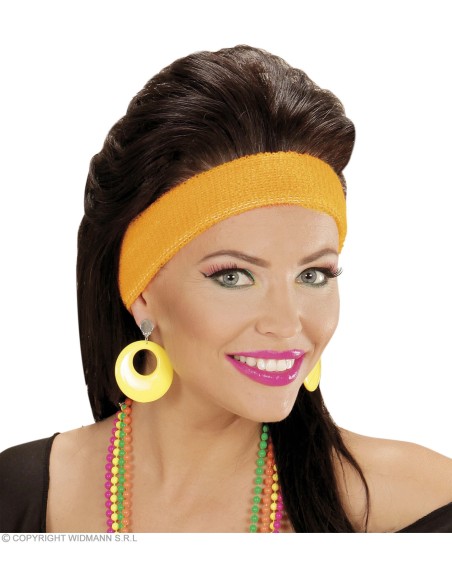 Boucles d'oreilles orange néon