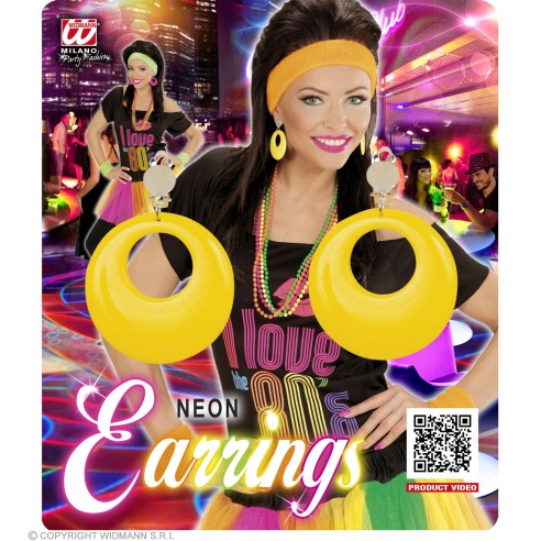 Boucles d'oreilles orange néon
