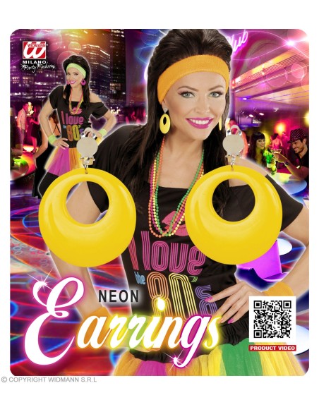 Boucles d'oreilles orange néon