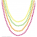 Set de 4 colliers perles néon