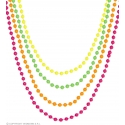 Set de 4 colliers perles néon