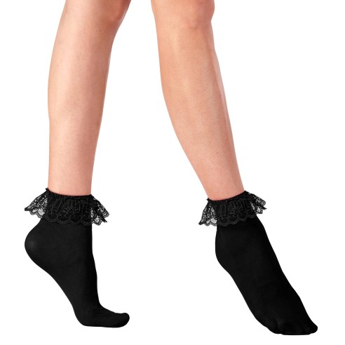 Socquettes blanches avec bords dentelle