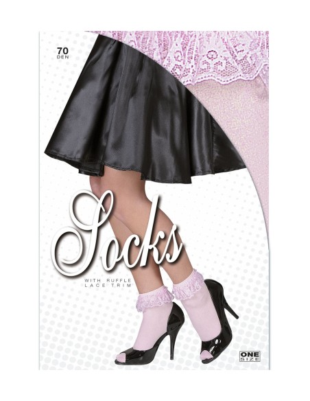 Socquettes noires avec bords dentelle