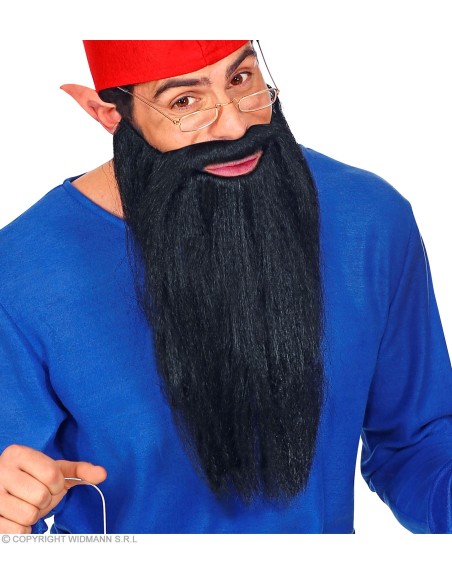 Barbe longue brune avec lèvres