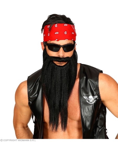 Barbe longue brune avec lèvres