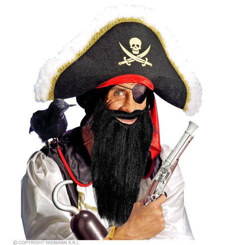 Barbe longue brune avec lèvres