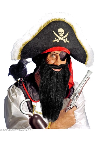 Barbe longue brune avec lèvres