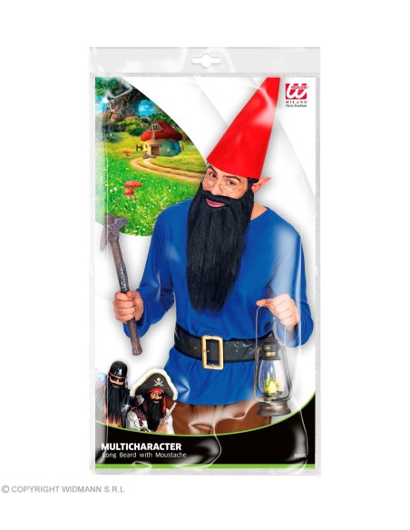 Barbe longue brune avec lèvres