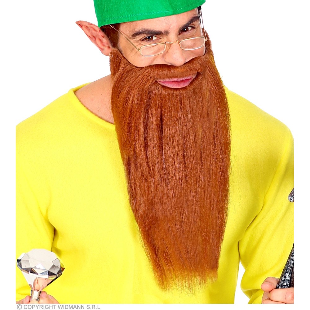 Barbe longue avec moustache roux
