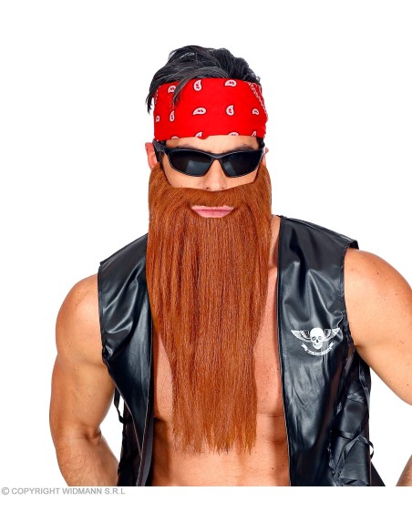 Barbe longue blonde avec lèvres