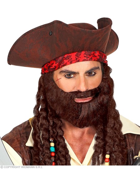 Moustache gaulois orange