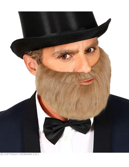 Barbe longue noire avec lèvres