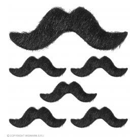 Set de 6 moustaches adhésives
