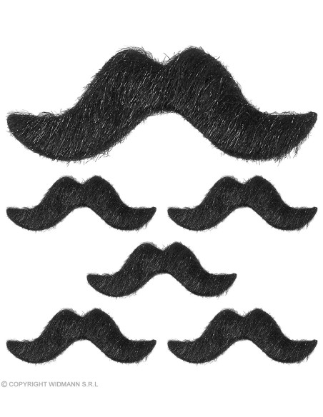 Set de 6 moustaches adhésives
