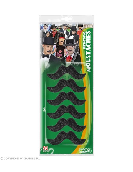 Set de 6 moustaches adhésives