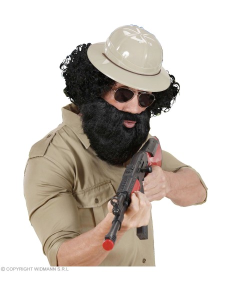 Moustache avec barbe noire