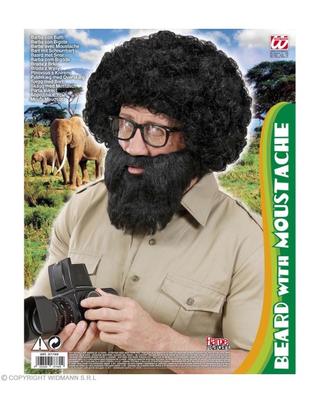 Moustache avec barbe noire