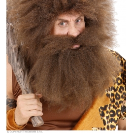 Moustache avec barbe primitif brune