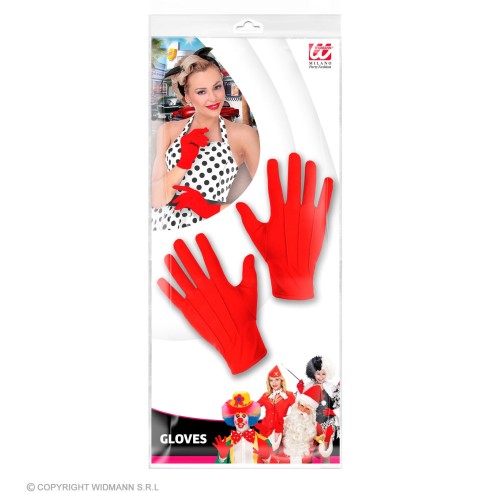Gants courts rouges