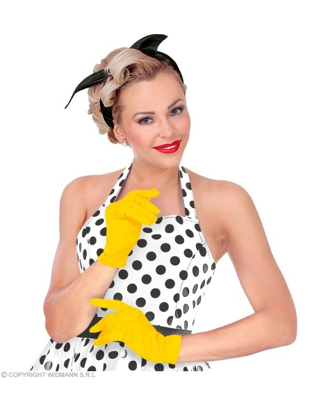 Gants dentelle courts noirs