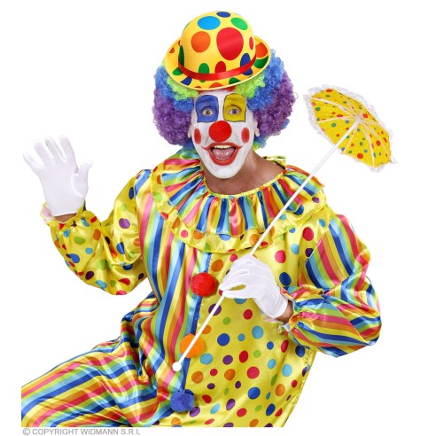 Chapeau melon clown satin