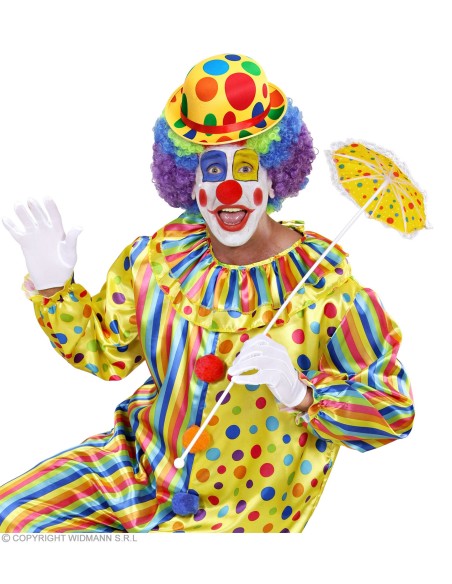 Chapeau melon clown satin