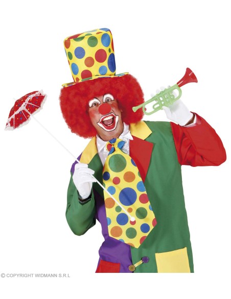 Chapeau melon clown satin