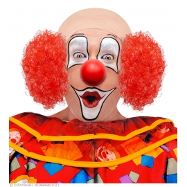 Coiffe de clown cheveux rouges