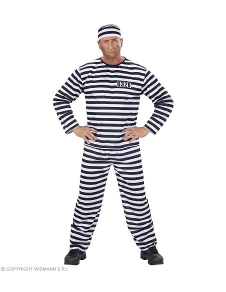 Déguisement Prisonnier noir et blanc