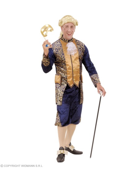 Déguisement marquis velours bleu