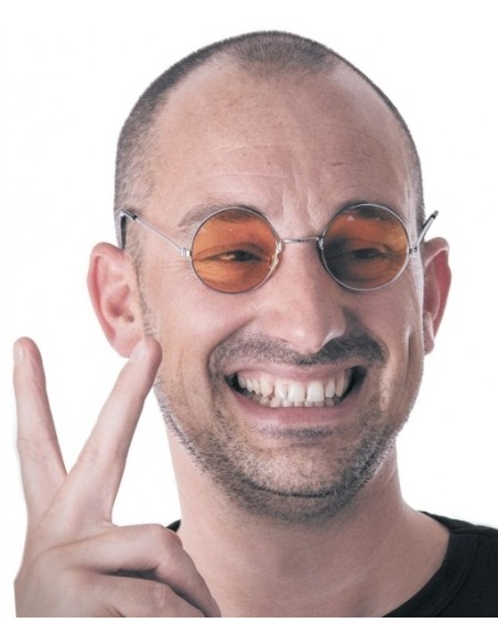 Lunettes hippy oranges
