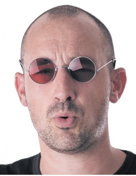 Lunettes hippy rouges