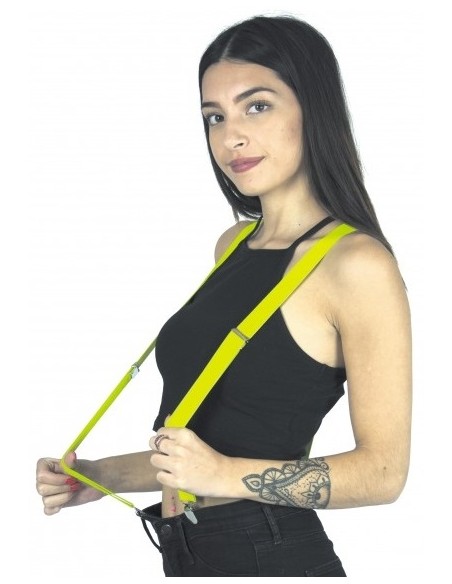 Bretelles fluo bleues