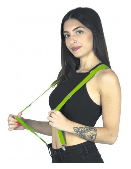 Bretelles fluo bleues