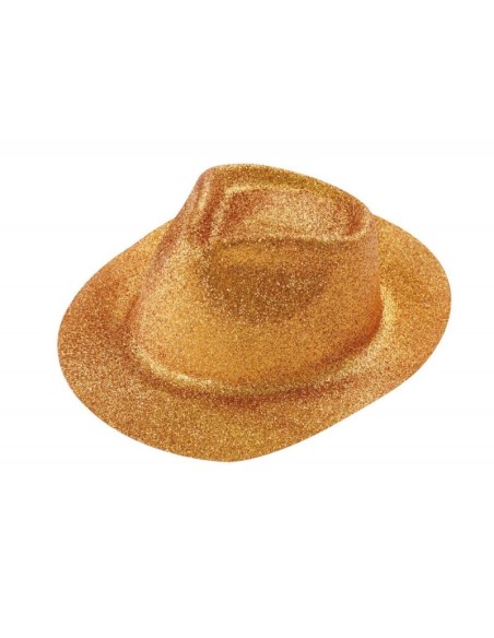 Chapeau borsalino PVC paillettes noir