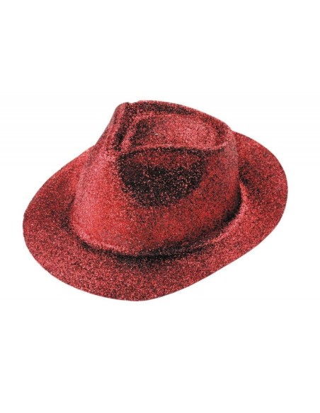 Chapeau borsalino PVC paillettes noir