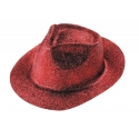 Chapeau borsalino PVC paillettes rouge