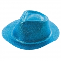 Chapeau borsalino PVC paillettes bleu