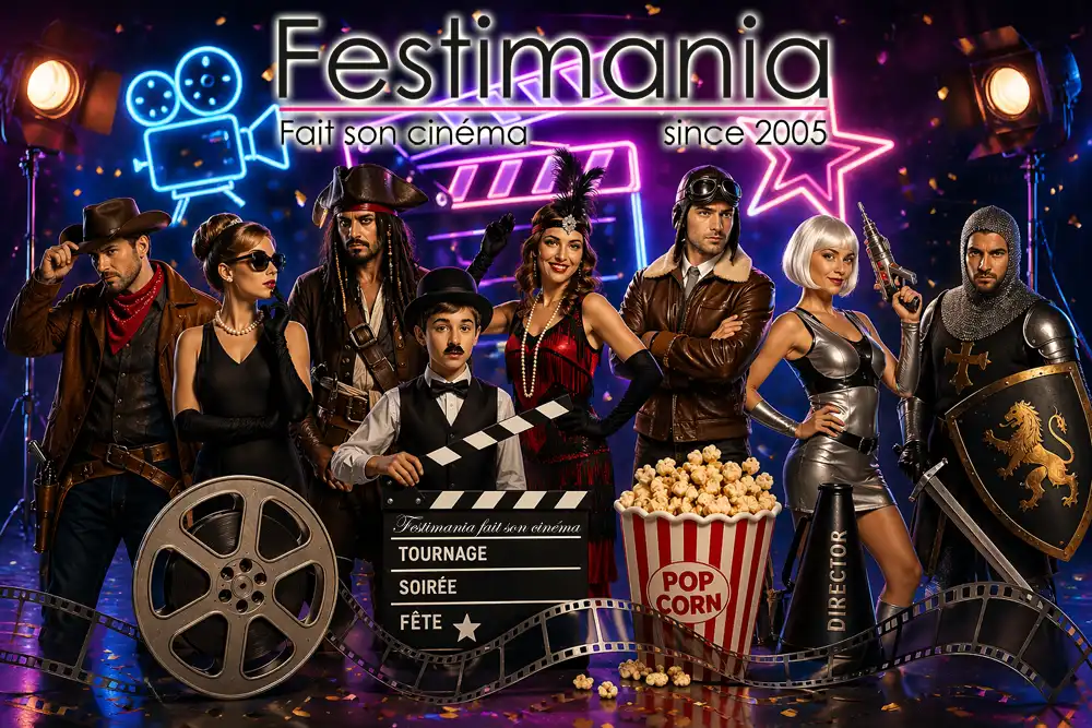 D&eacute;guisements et accessoires th&egrave;me cin&eacute;ma